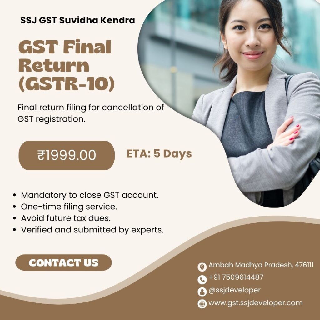 123 Anywhere St.,. Any City +123-456-7890 @reallygreatsite www.reallygreatsite.com GST Final Return (GSTR-10) – A Complete Guide for Cancelled GST Registrants