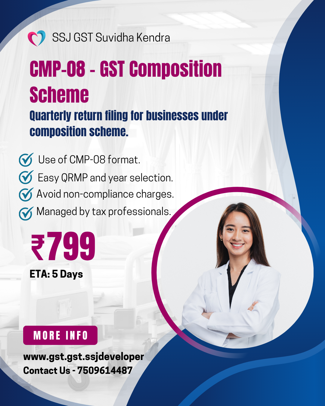 CMP‑08 – GST Composition Scheme Filing by SSJ GST Suvidha Kendra